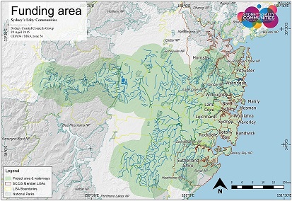 Sydney's Salty Communities project area map